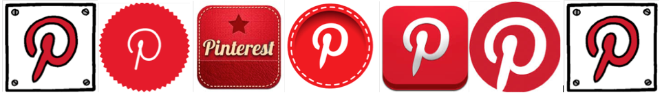 Row of Pinterest Icons Red Social Media Jay Artale