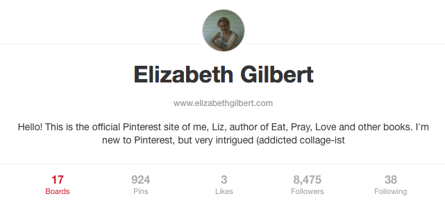 Elizabeth Gilbert Pinterest Jay Artale Social Media