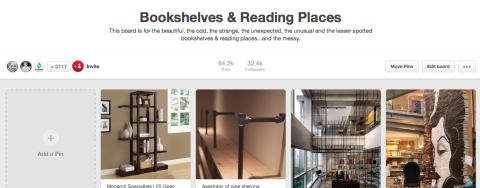 Bookshelves and Reading Places Group Board
